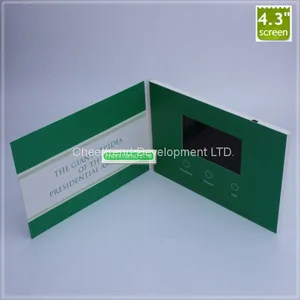 2017 New Business Gift Paper Invitation Card 4.3 Inches Lcd Video Brochure,video Greeting Card thumbnail-3