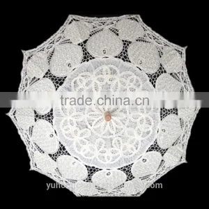 White Lace Parasol Craft Umbrella thumbnail-1