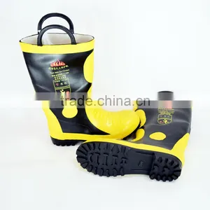 2016 Steel Toe Steel Mid Sole Vulcanized Rubber EN Approved Fire Boot thumbnail-2