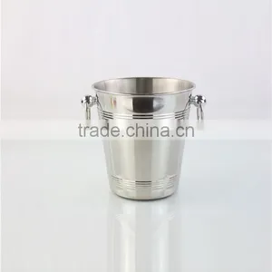 Bar Using Custom Logo Stainless Steel Beer Drinking Ice Bucket With Handle thumbnail-2