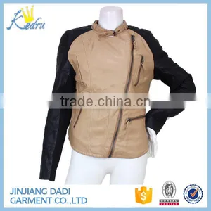 High Quality Washed Beauty PU Jackets Women Jacket thumbnail-1