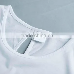 Pompon Crop Top T-shirt Sublimation Blank. no Minimum Qauntity Real Factory . Sublimation Blank thumbnail-3