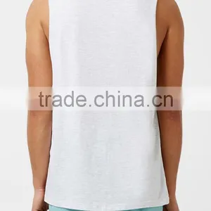 Casual White Classic Workout Tank Tops thumbnail-3