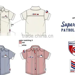 Custom Wholesale Smallboys Stripe Shirt Summer Designs Small Boys Fancy Shirt thumbnail-2