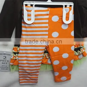 Wholesale Thanksgiving Turkey Long Sleeves Cotton Baby Clothes Set thumbnail-4