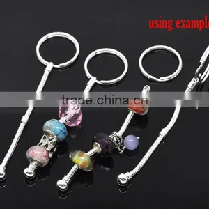 Wolesale 5 PCs Silver Plated Key Chain&Key Rings For European Beads 10cm thumbnail-1