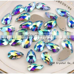 AB Color Flat Back Sew on Stones for Wedding Dress thumbnail-4