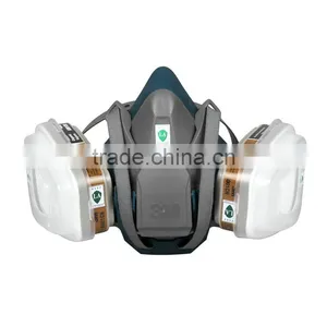 3M 6502QL Dust Poison Respirator Protection Paint Pesticide Formaldehyde Odor Double Filter Box Anti - Virus Masks thumbnail-1