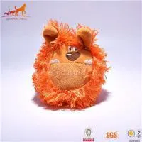 Lion Face Plush Dog Toy With Squeaker thumbnail-1