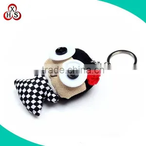 Customized Cute Big Eyes Handmade Animal Cotton Keychain thumbnail-1