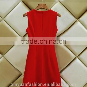 Women Sleeveless Flare Tight Dress Girls Sexy Night Dress Photos Club Dress thumbnail-3