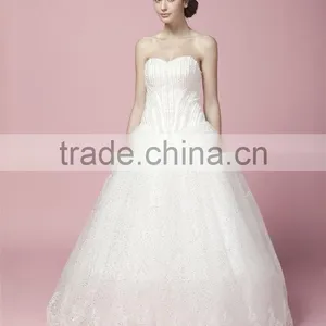 Sweetheart Mermaid Lace Mermaid Color Off-the-shoulder Wedding Dress Bridal for Bride V-neck Bridal Dress 2017 AS280 thumbnail-5