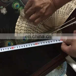 Small Fan 30cm-55cm Wide Peacock Feather Fan for Party thumbnail-1