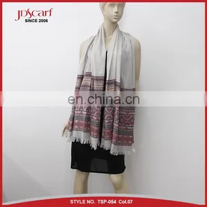 Women 100% Polyester Multicolor Pashmina Hijab Scarf thumbnail-5