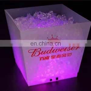 Personalized Square Plastic Led Ice Bucket for Parties thumbnail-2