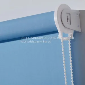 100% Polyester Fabric Roller Blinds Blue Color thumbnail-1