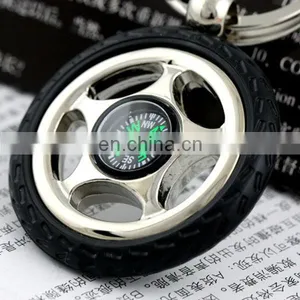 2014 HOT PROMOTIONAL SALE COMPASS BRANDED GIFT CAR TYRE KEY CHAINS thumbnail-1