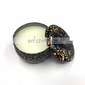 Wholesale Round Ball Shape Metal Scented Travel Candle Tin thumbnail-2