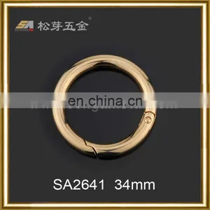 Custom Size Gold Plated High Quality Open O Ring Buckle thumbnail-3