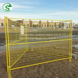 Galvanized Iron Welded Mesh Australia/Canada Powder Coated Temporary Road Fence Barrier thumbnail-5