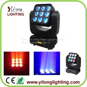 Matrix Color Wash 9PCS 12W CREE LED Mini Beam Wash Moving Head Stage Light,led Color Beam Moving Head Lighting,dj Lights for Club thumbnail-2