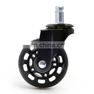 Low Noise Easy Fast Install Office Furniture PU Castor Roller Wheel thumbnail-1