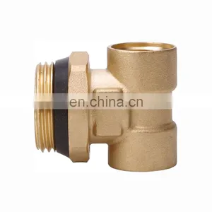 Male Tee Brass Pipe Fittings for Radiant Heating System thumbnail-3