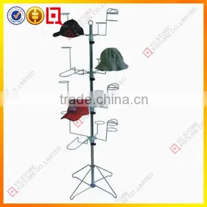 Metal Wire Rotating Hot Sell 4-Tier Metal Hat Rack thumbnail-1