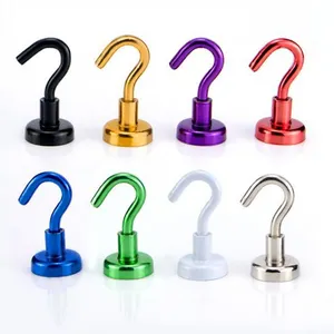 Colorful Strong Heavy Duty Magnet Hook Neodymium Swivel Magnetic Hooks Magnet thumbnail-1