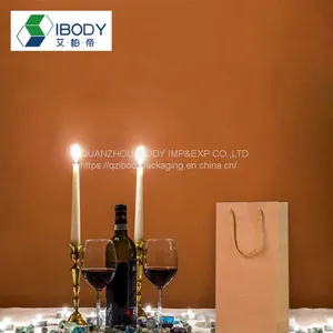 Custom White Cardboard Single Bottle Red Wine Bag Gift Packaging Bag thumbnail-2