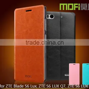 MOFi Case Cover for ZTE Blade S6 Lux Q7, Leather Back Cover Case for ZTE Blade S6 Lux thumbnail-1