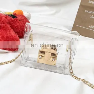 2020 Wholesale Fashion Korea, Version Cute Little Baby Girls Candy Neon Clear Jelly Bag Purse Shoulder Bag Kid Handbag/ thumbnail-1