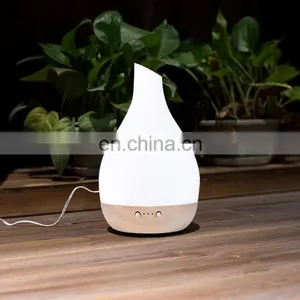 Hot Selling Portable Air 4 Light Modes Wooden Base Humidifier Aroma Diffuser 180ml thumbnail-1