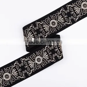 Custom Brand Names Golden Wide Black Textile Elastic Band thumbnail-3