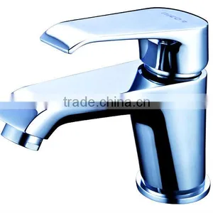 6804 Fashion High Quality Series Brass Cold and Hot Water Polished Chrome Bathroom Faucet With Single Lever thumbnail-1
