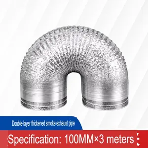 The Aluminum Foil Smoke Pipe Thickened and Increased Density Size 100 mm x 3 Meters thumbnail-1