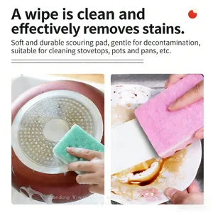 Powerful Kitchen Cleaning Sponge for Washing Dishes Dish Sponge Fabric thumbnail-3