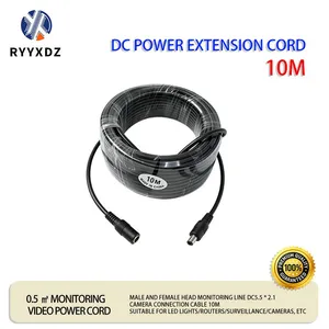 DC Male and Female 12V Router Camera Adapter LED Light Strip Car Equipment Power Extension Cable 10-meter Plug thumbnail-1