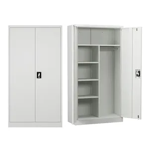 Metal Locker Steel Wardrobe Storage Cabinet thumbnail-1