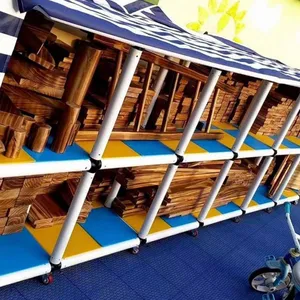 Outdoor Rainproof Cloth Storage Rack for Building Blocks and Toys in Kindergartens, a Multi-functional Movable and Freely Combinable Cabinet thumbnail-3