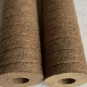 Phenolic Resin Fiber Filter Cartridge 10 Micron, 304 Stainless Steel End Caps, for Chemical Processing Corrosion Resistance thumbnail-2