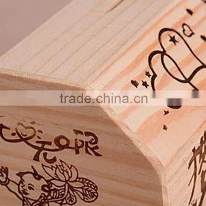 Christmas Children's Barrel Bank Wooden Coin Saving Box thumbnail-5