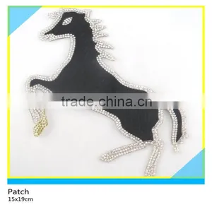 Iron on Glass Rhinestone Applique Hotfix Rhinestone Mix Black Hair Owl Patch 12x13cm thumbnail-5