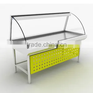 Supermarket Deli Showcae/electric Food Warmer Cabinet/hot Food Cabinet/glass Food Display Cabinet/table/case OEM ODM thumbnail-1