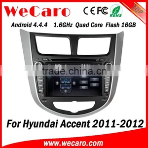 Wecaro WC-HU7202 Android 4.4.4 Car Stereo Quad Core for Hyundai Accent Car Dvd Player Radio Gps 1080p 2011-2014 Quality Choice thumbnail-1