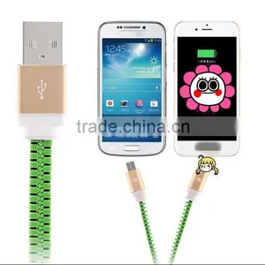 New Design 2in1 Zipper Usb Cable, Mobile Phone Data Zipper Usb Data Cable thumbnail-2