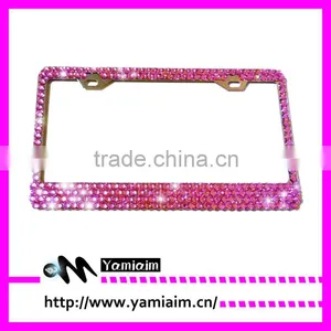 Bling Rhinestone European Size License Plate Frame thumbnail-1