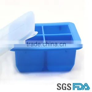 Four Cavity Custom Silicone Ice Tray/Food Storage Box/Cake Baking Mold thumbnail-3
