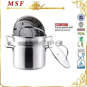 4pcs Stainless Steel Pasta Pot Kitchen Utensil Set thumbnail-1