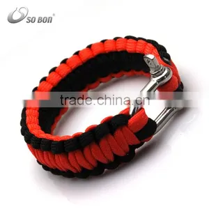 2016 Wholesale 550 Paracord Survival Bracelet With Stainless Steel Clasp thumbnail-1